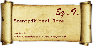 Szentpéteri Imre névjegykártya