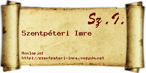 Szentpéteri Imre névjegykártya